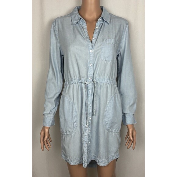 Athleta Women’s Size Small Stellar Shirt Dress, Light Indigo #594664 - Picture 3 of 10